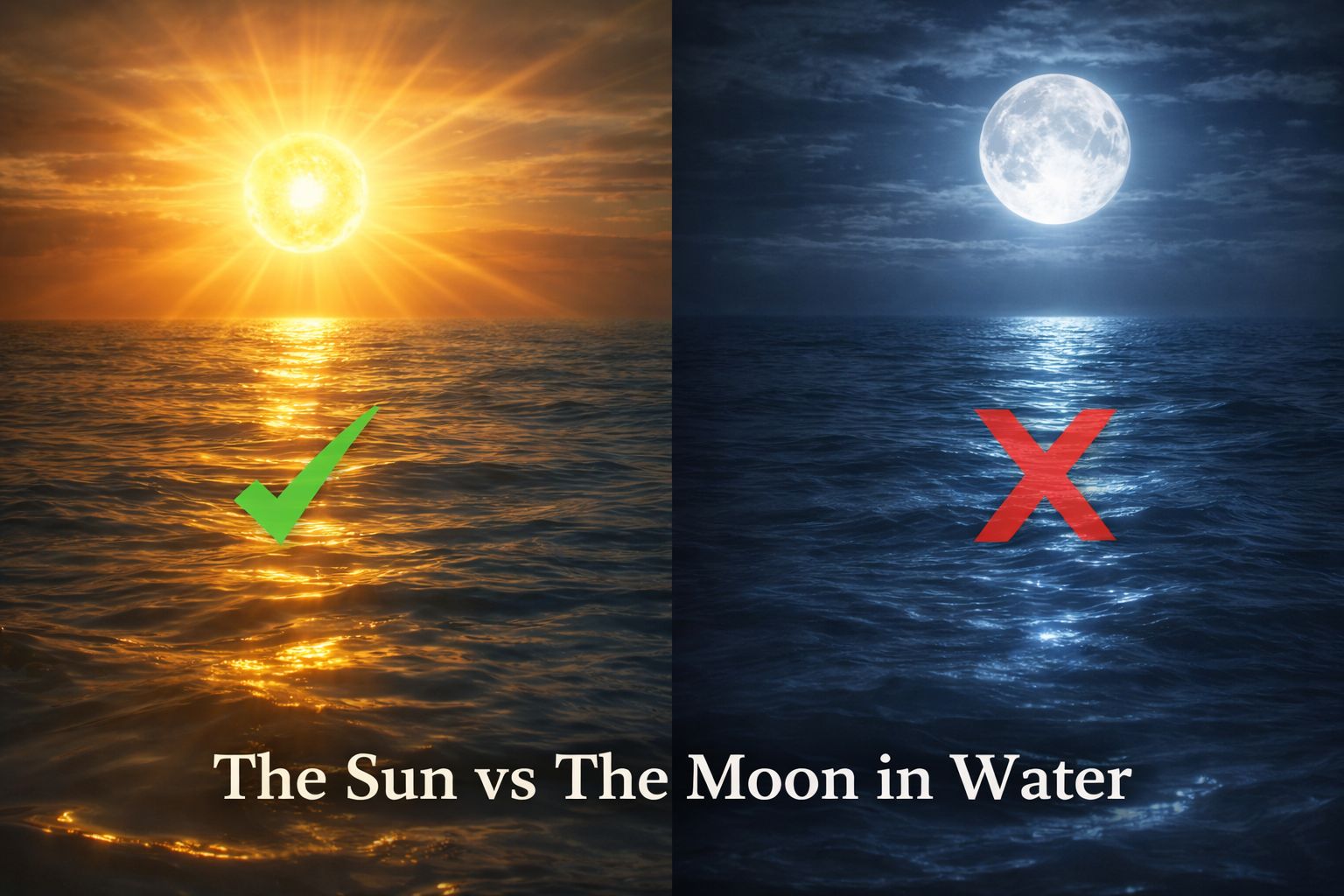 Sun vs The Moon in Water